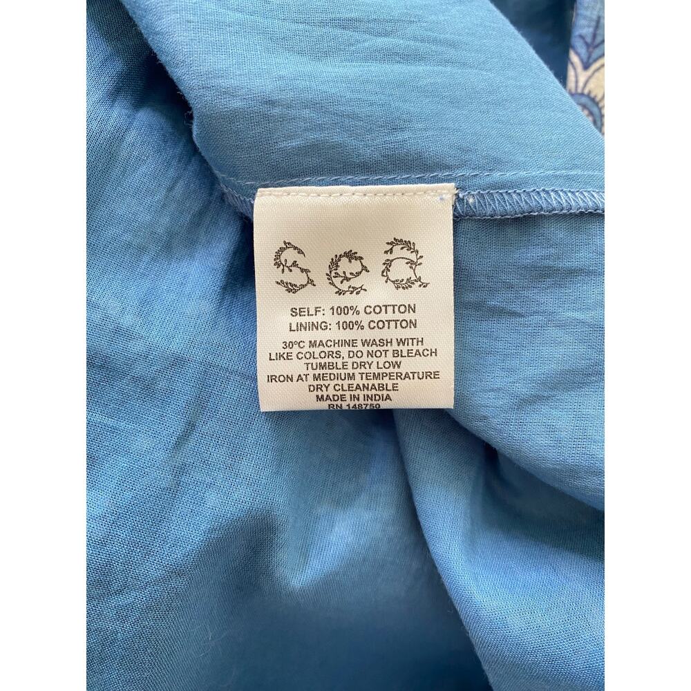 Sea New York Tuckernuck Fernanda Puff Sleeve Smocked Midi Dress Blue Cottage XS - Picture 8 of 14